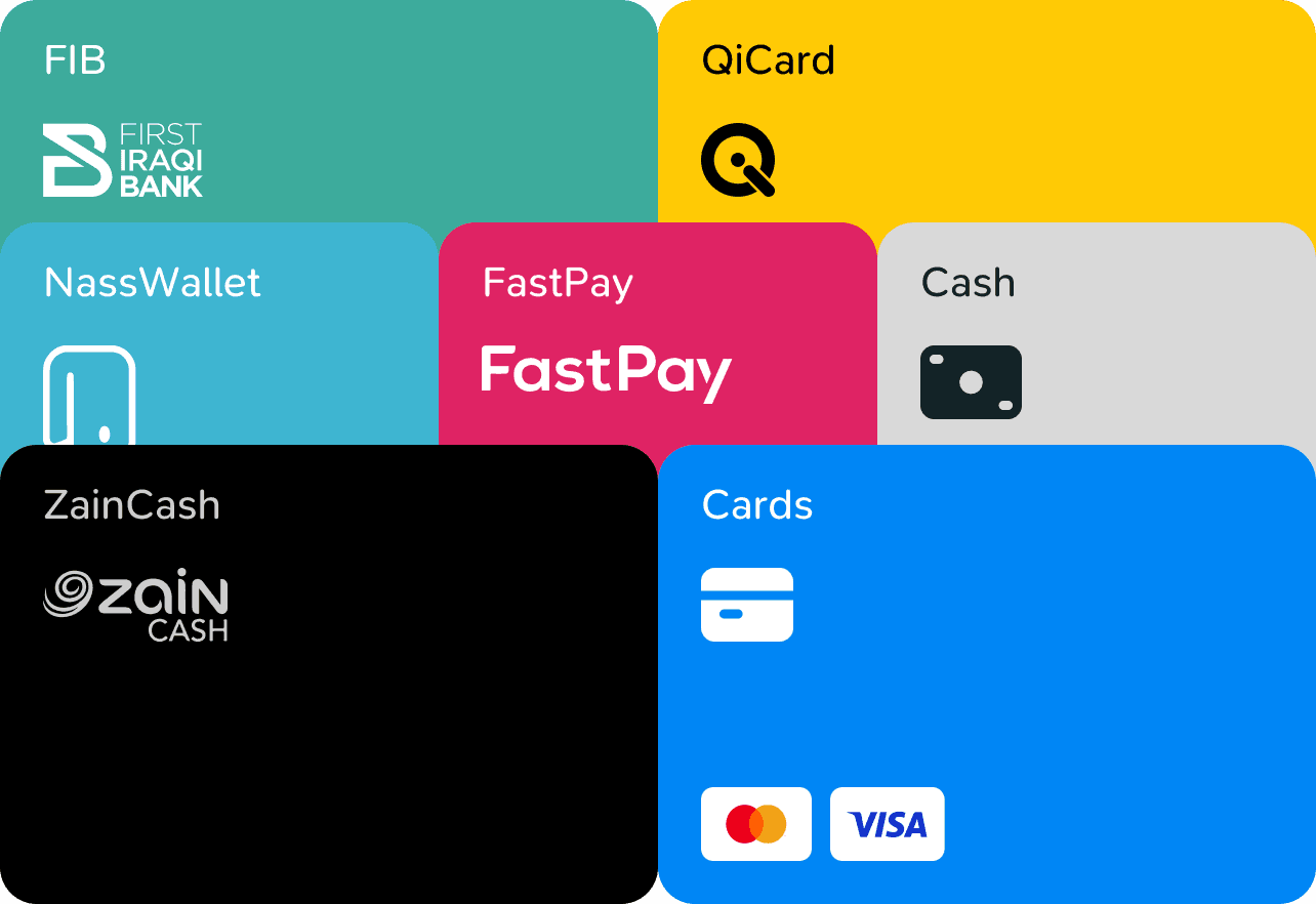 Wayl checkout showing multiple payment methods